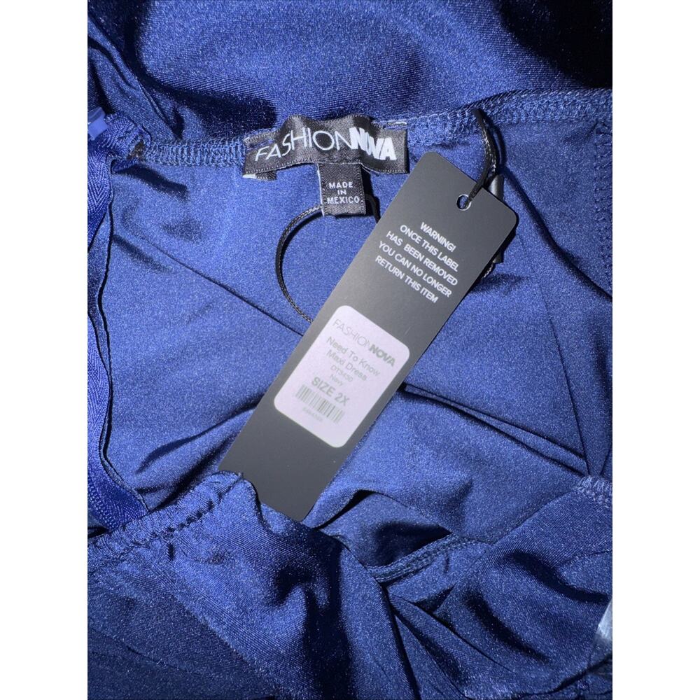 Fashion Nova Navy Need To Know Maxi Dress Size 2X - Picture 14 of 15